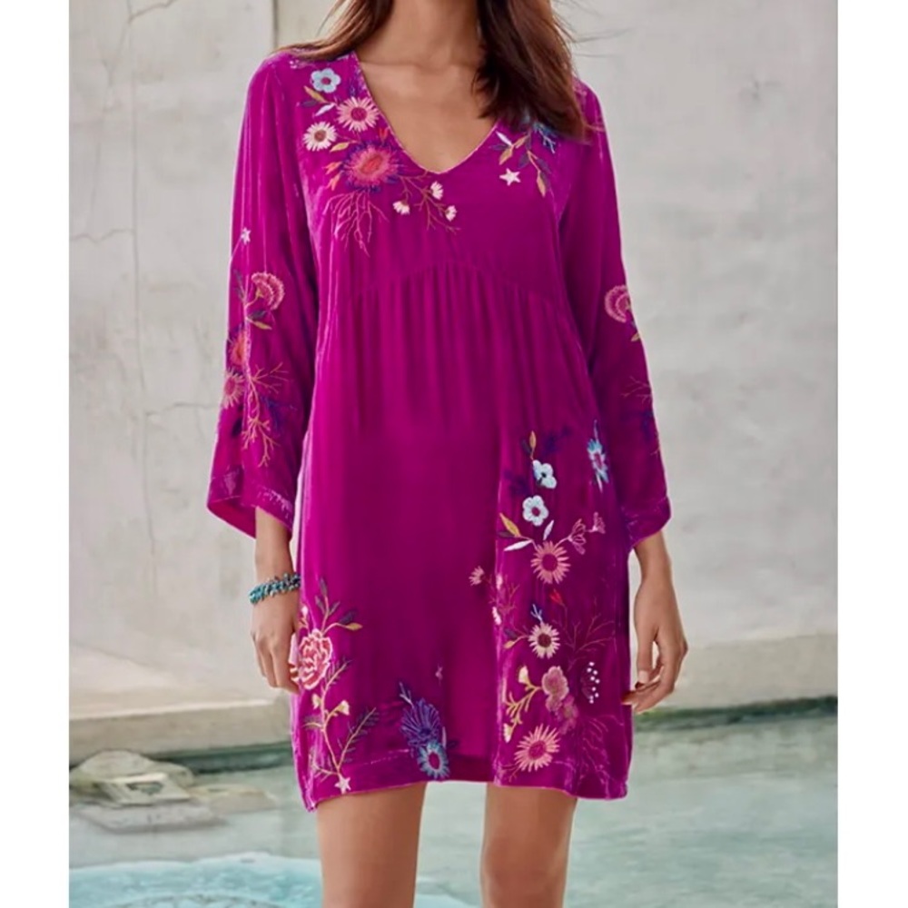 Johnny Was new V Neck Effortless Dress
